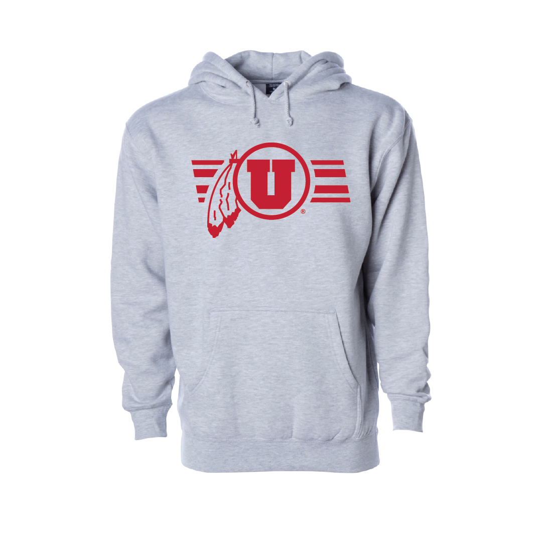 Circle and Feather - Utah Stripe - Single Color Embroidered Hoodie