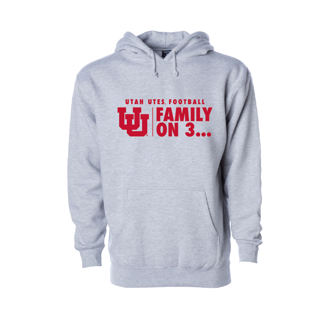Family on 3 - Interlocking UU Embroidered Hoodie