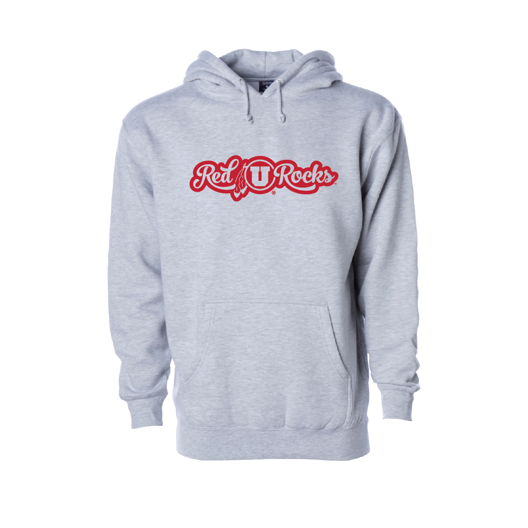 Red Rocks Script Embroidered Hoodie