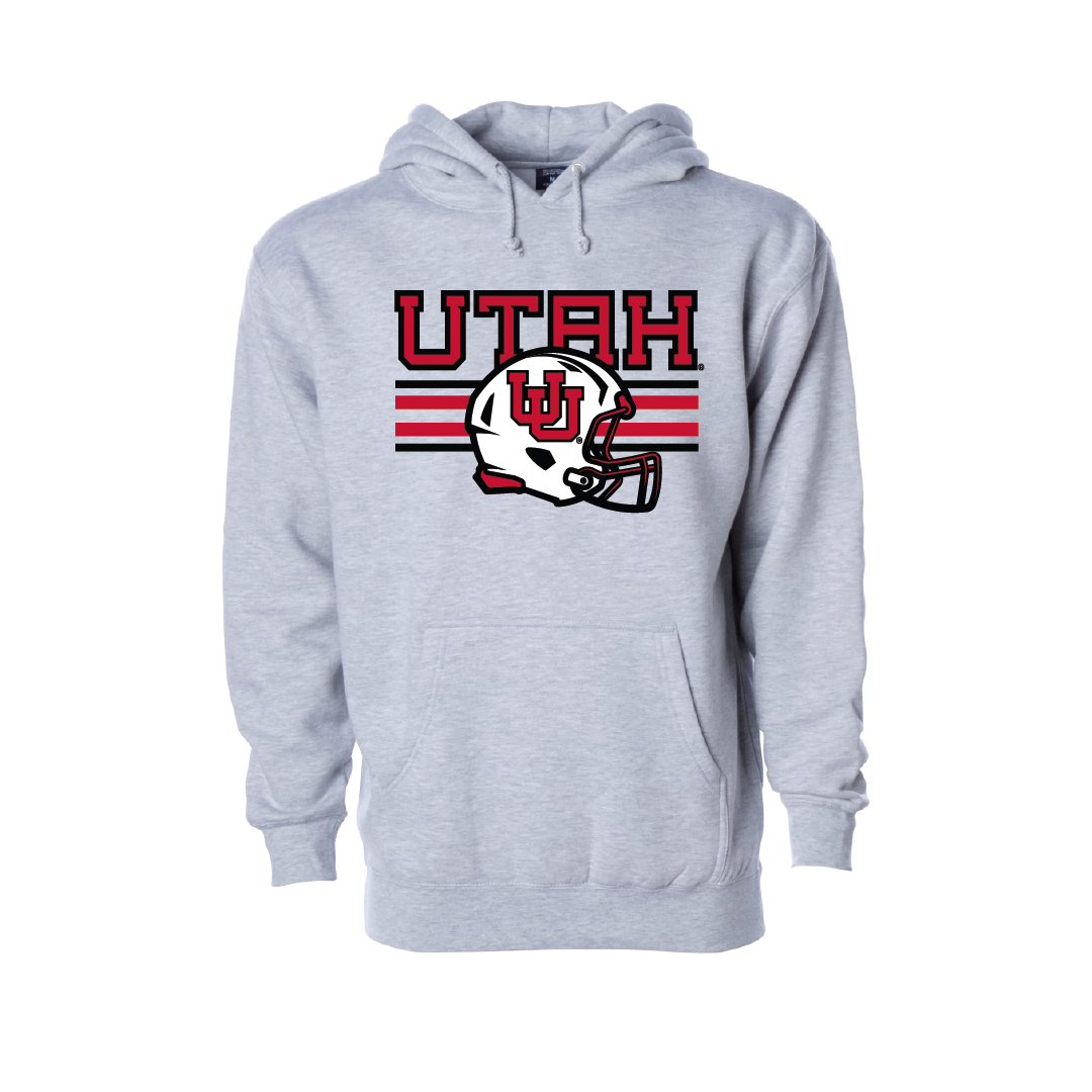 Utah W/New UU Helmet Embroidered Hoodie