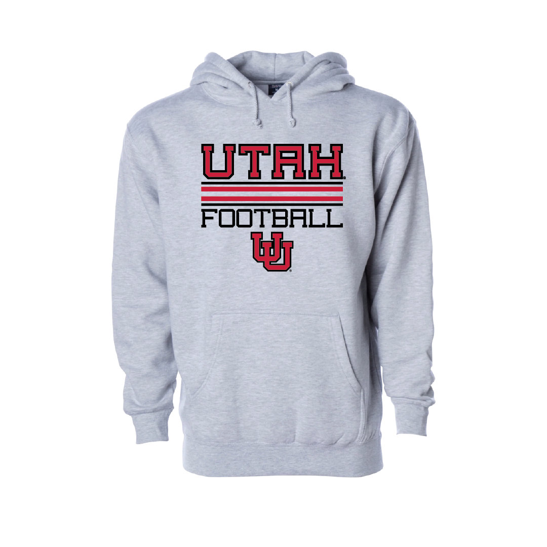 Utah Football - Interlocking UU Embroidered Hoodie