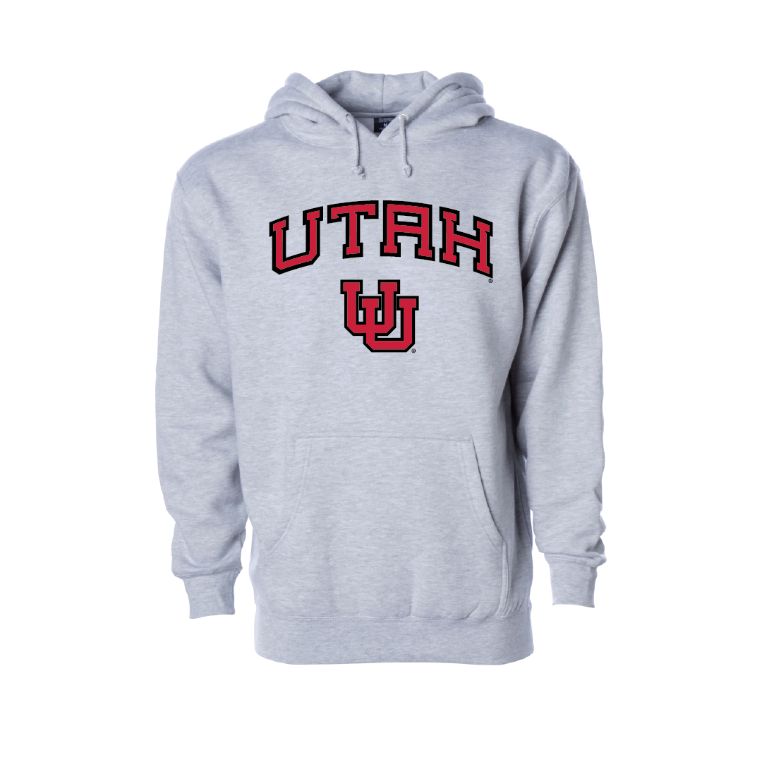 Utah Wordmark- Interlocking UU Embroidered Hoodie
