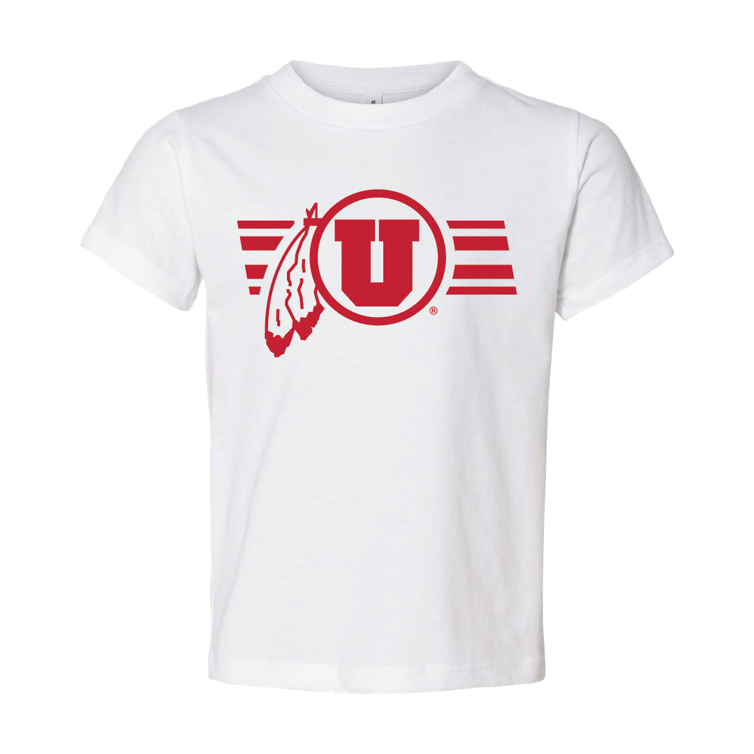 Circle and Feather W/Utah Stripe - Single Color Toddler Shirt