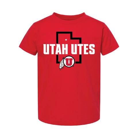 Utah Utes State - Circle and Feather Toddler Shirt