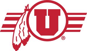 Circle and Feather W/Utah Stripe 4" Decal