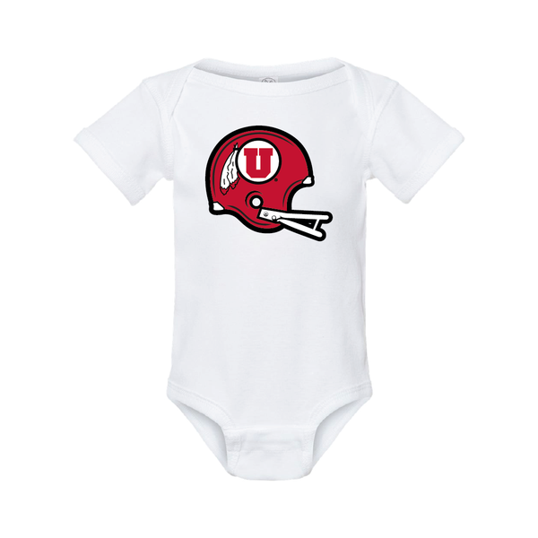 Circle and Feather Throwback Helmet Onesie