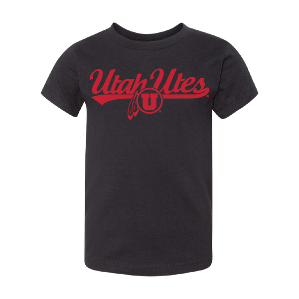 Utah Utes Script w/Circle and Feather Toddler Shirt