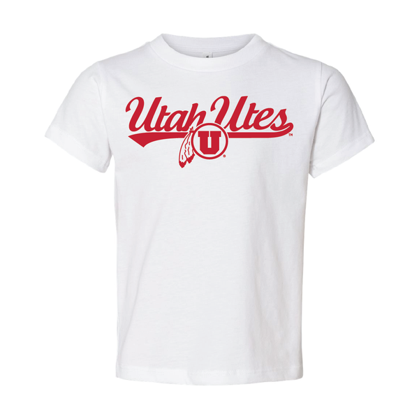 Utah Utes Script w/Circle and Feather Toddler Shirt