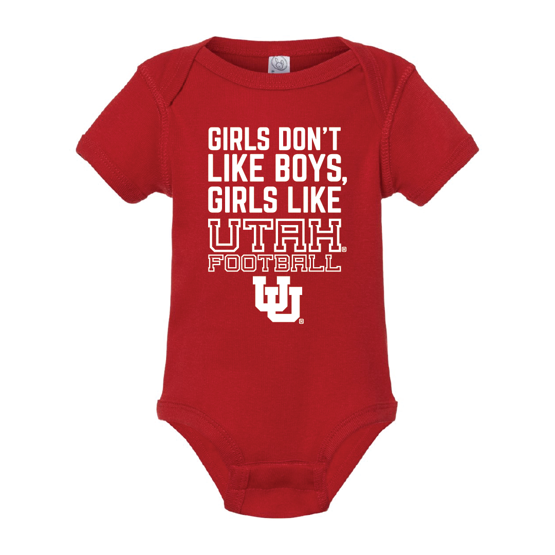 Girls like Utah Football W/UU Onesie