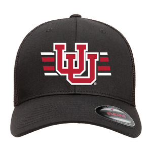 Interlocking UU W/Utah Stripe Flexfit Trucker Cap