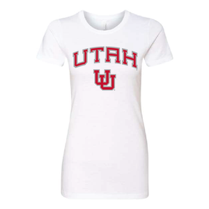 Clearance Womens White T-Shirt - Utah W/ Interlocking UU - Medium