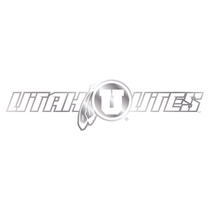 Chrome Utah Utes w/Circle and Feather 8" Decal