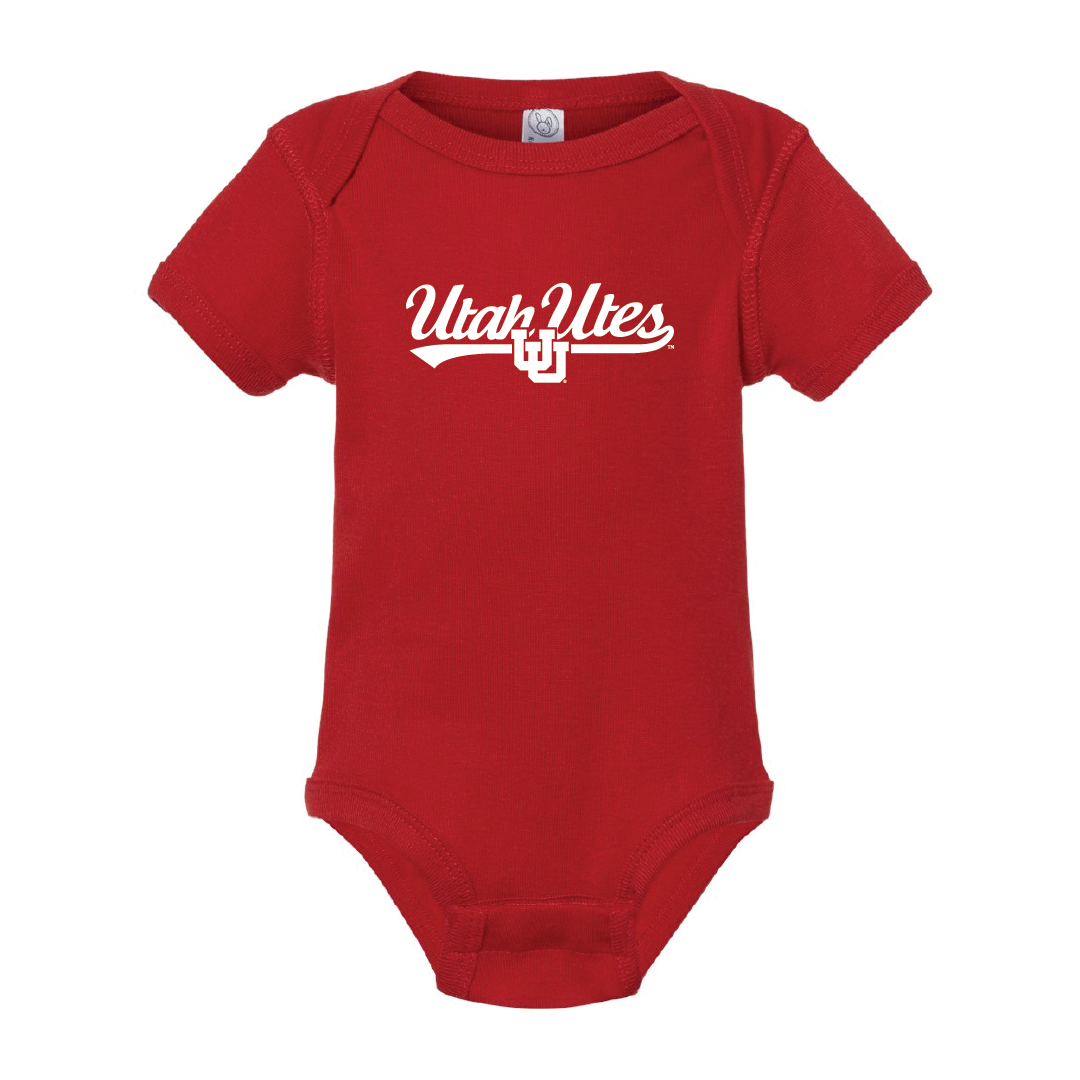 Utah Utes Script w/Interlocking UU Onesie