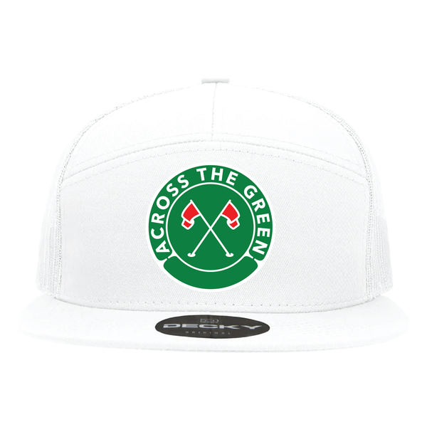 Across the Green 7 Panel Trucker Hat