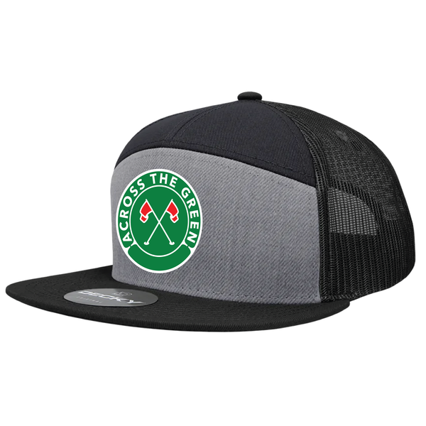 Across the Green 7 Panel Trucker Hat