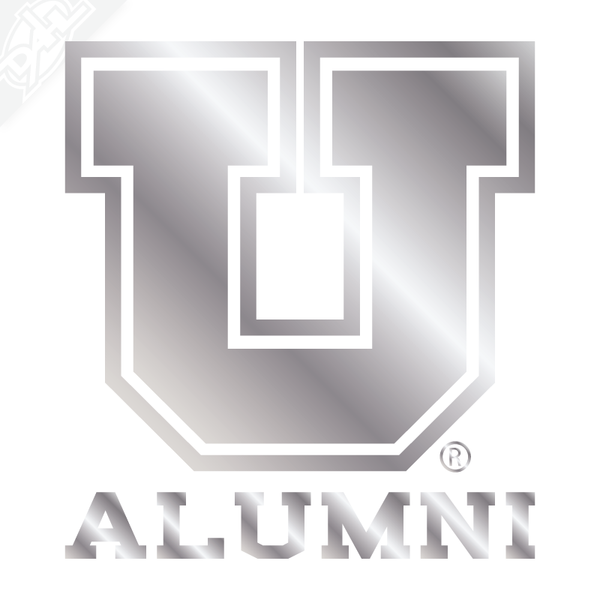 Alumni - Block U Outline Vinyl Decal