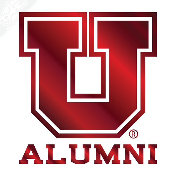 Alumni - Block U Outline Vinyl Decal