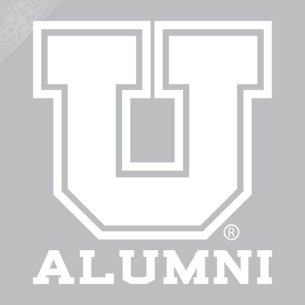 Alumni - Block U Outline Vinyl Decal