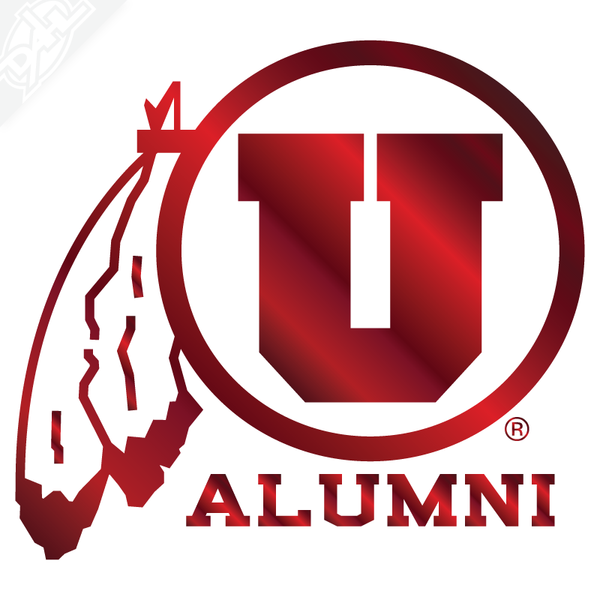 Alumni - Circle and Feather Vinyl Decal