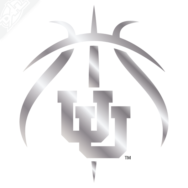 Interlocking U Basketball Vinyl Decal