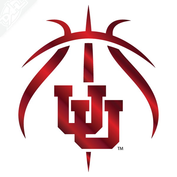 Interlocking U Basketball Vinyl Decal