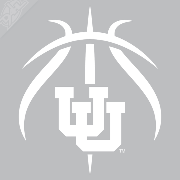 Interlocking U Basketball Vinyl Decal