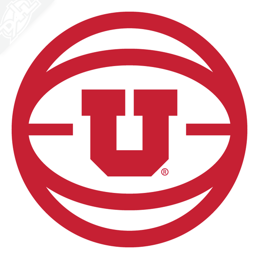 Retro Block U Basketball Vinyl Decal