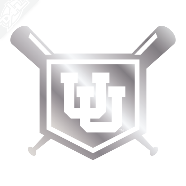 Interlocking UU Baseball Vinyl Decal