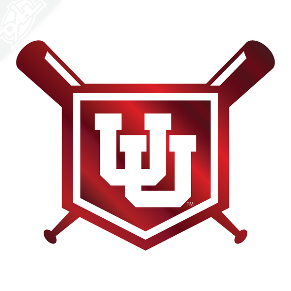 Interlocking UU Baseball Vinyl Decal