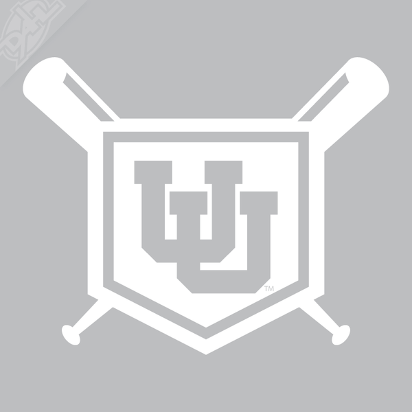 Interlocking UU Baseball Vinyl Decal