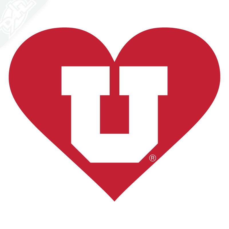 Heart - Block U Vinyl Decal