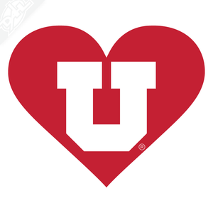 Heart - Block U Vinyl Decal