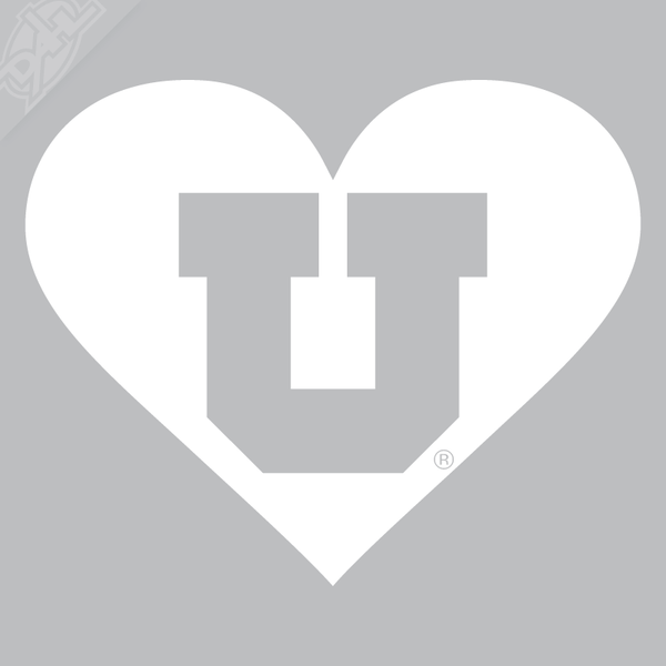 Heart - Block U Vinyl Decal