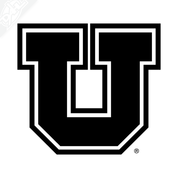 Block U Outlined Vinyl Decal