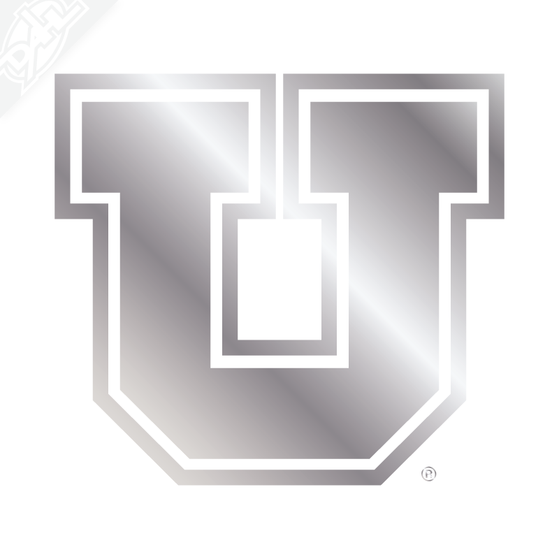 Block U Outlined Vinyl Decal