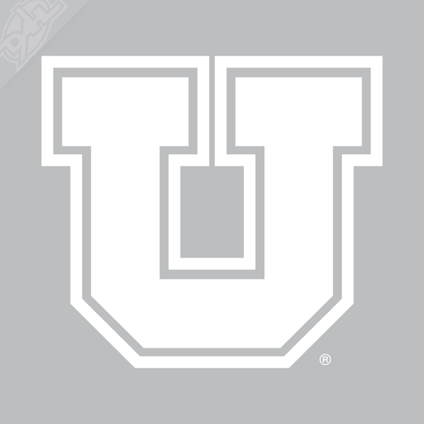 Block U Outlined Vinyl Decal