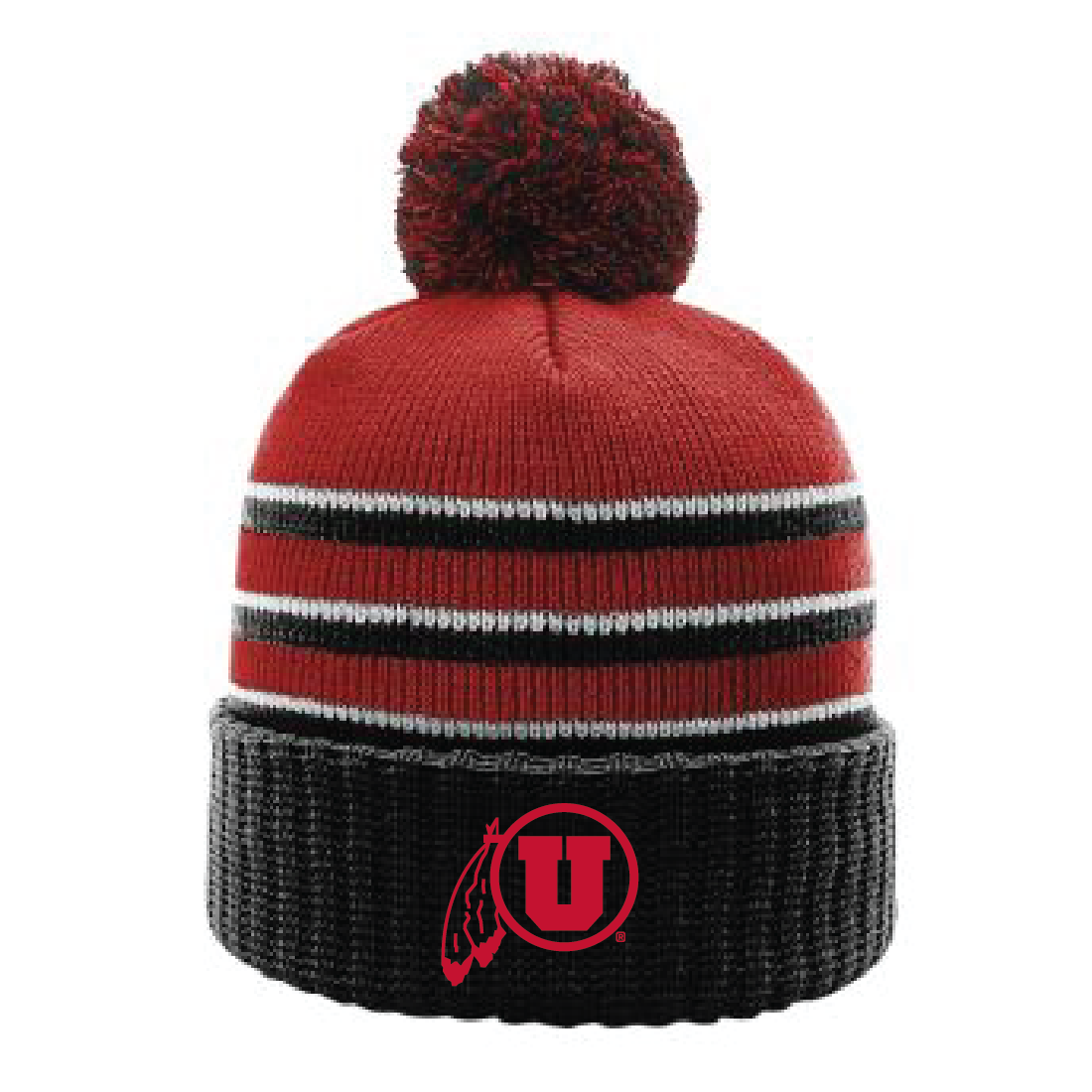 Circle and Feather Single Color Hats
