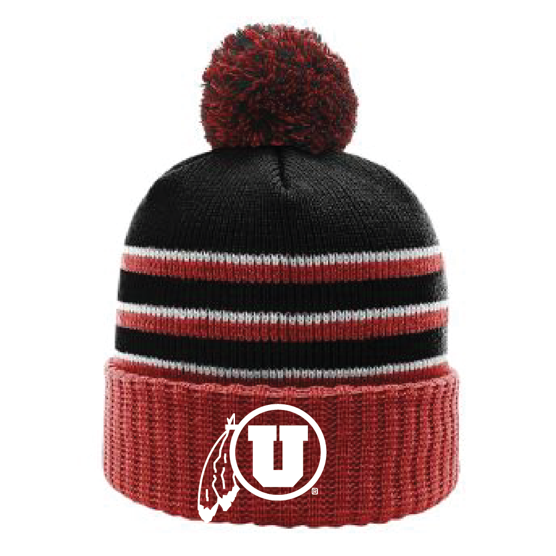 Circle and Feather Single Color Hats
