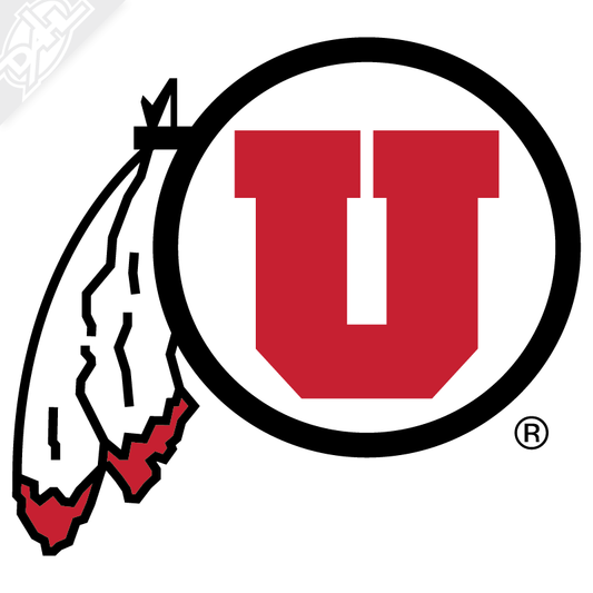 Circle and Feather 2 Color Vinyl Decal