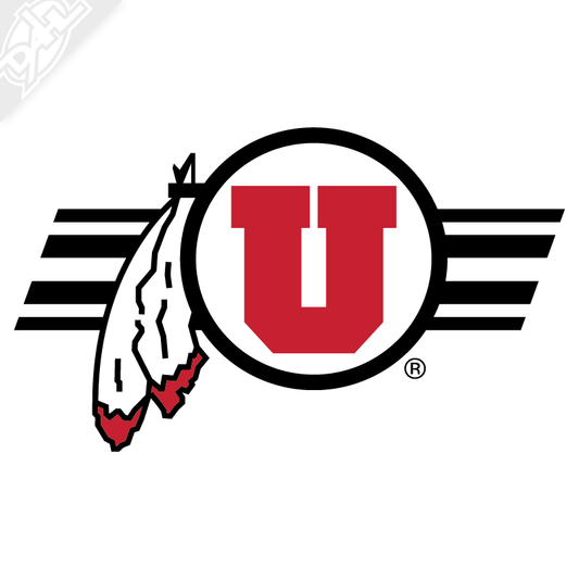 Circle and Feather Utah Stripe 2 Color Vinyl Decal