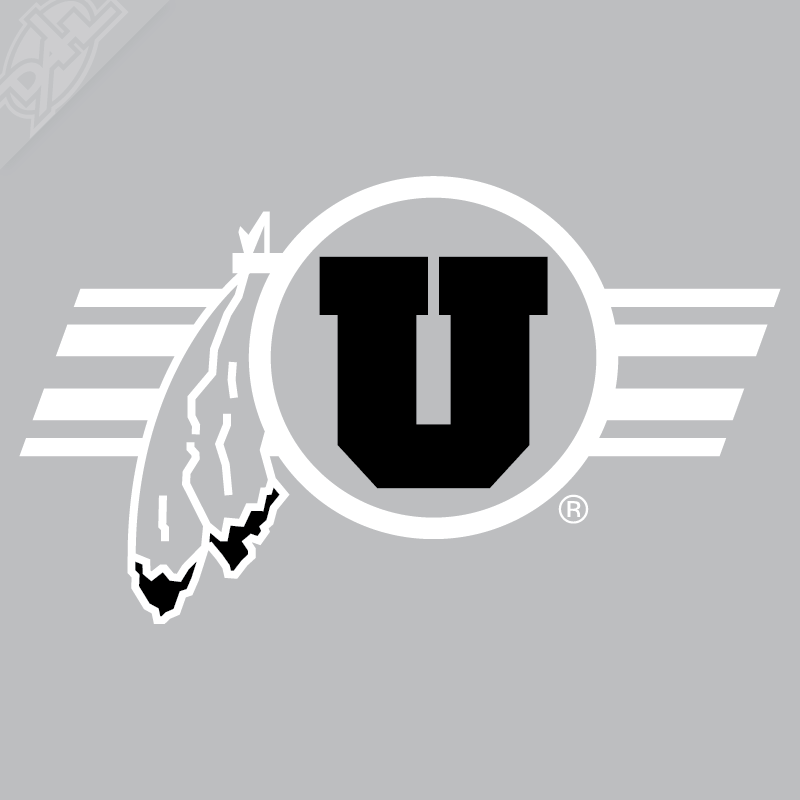 Circle and Feather Utah Stripe 2 Color Vinyl Decal