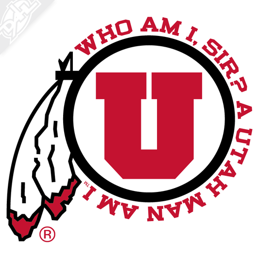 Utah Man am I 2 Color Vinyl Decal