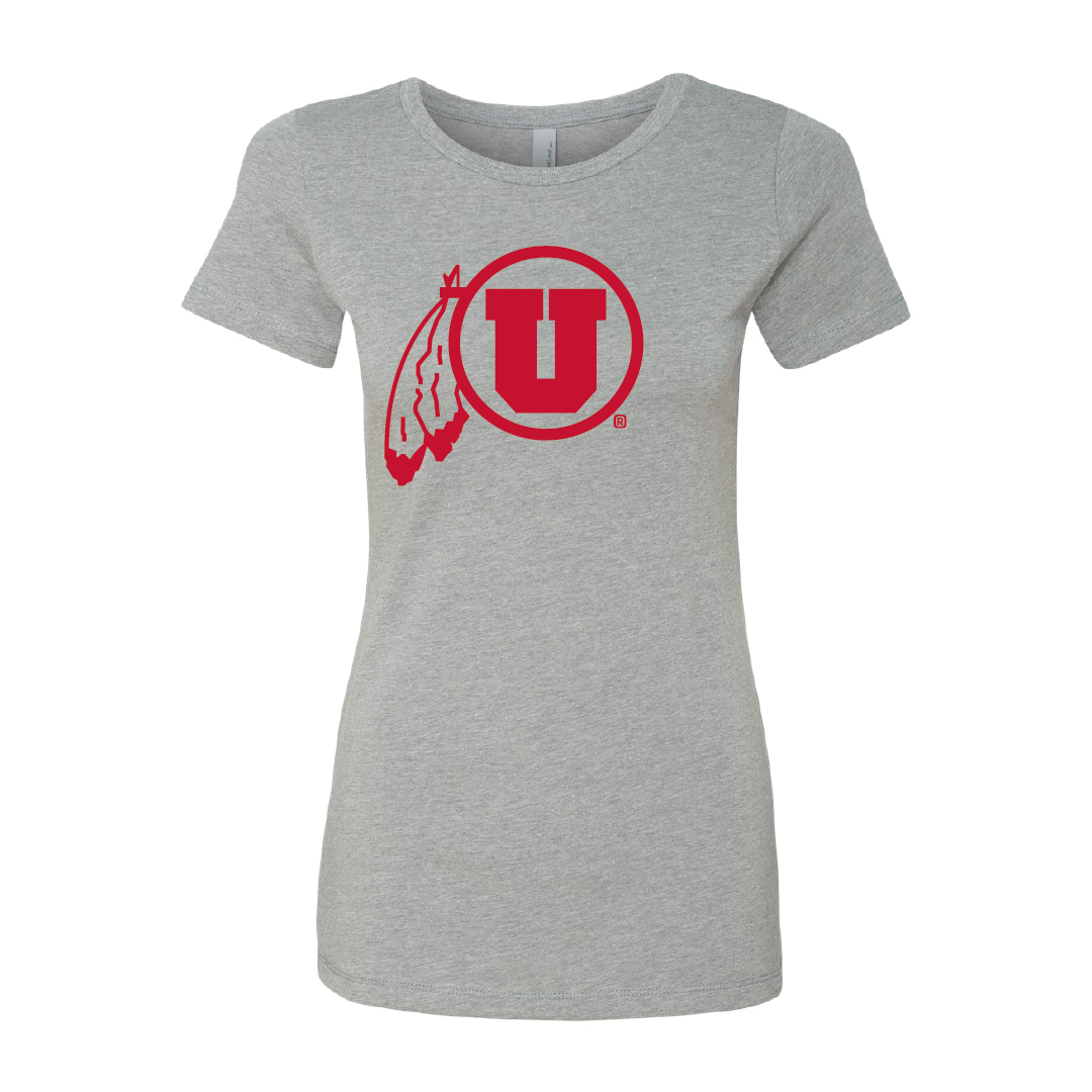 Circle and Feather - Single Color - Womens T-Shirt