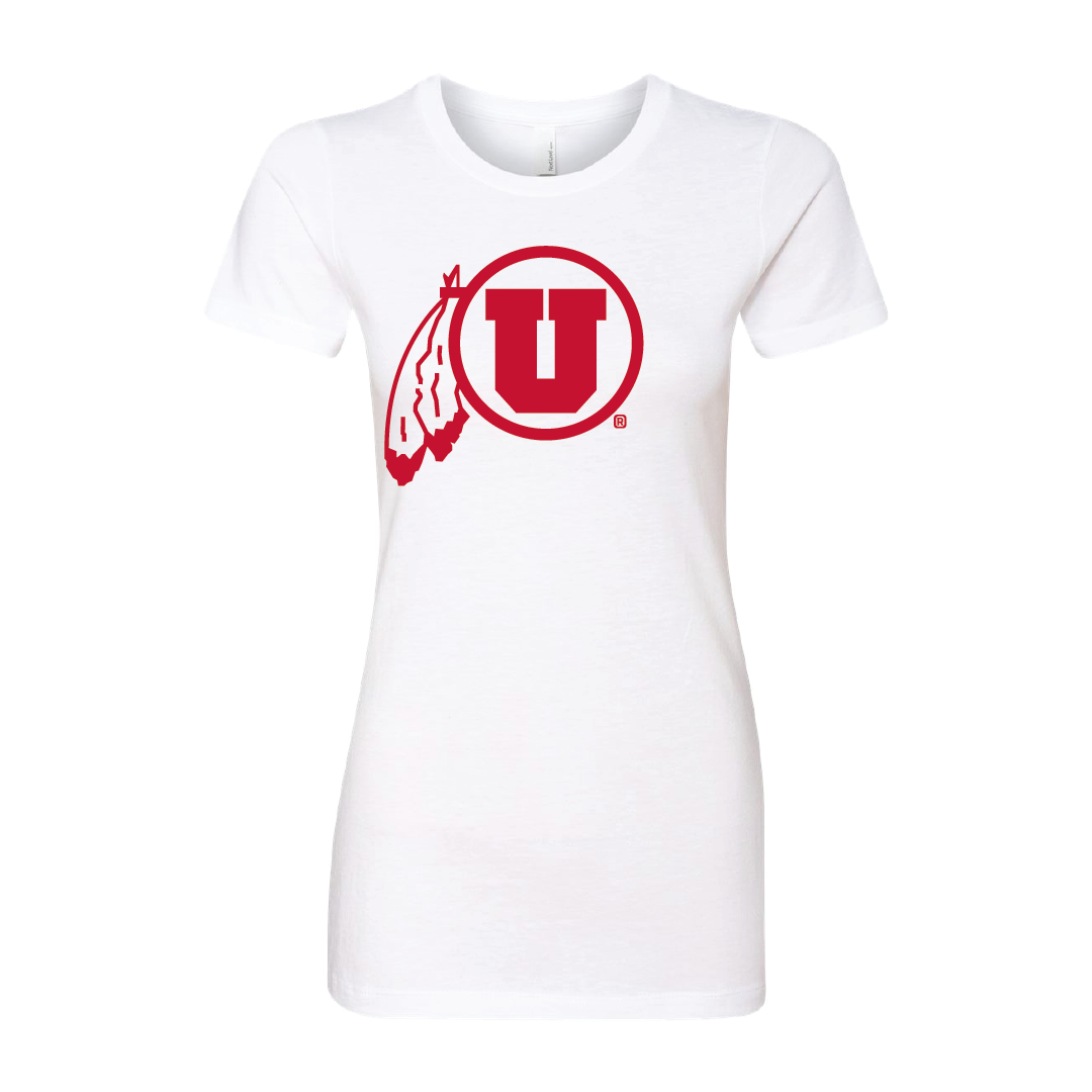 Circle and Feather - Single Color - Womens T-Shirt