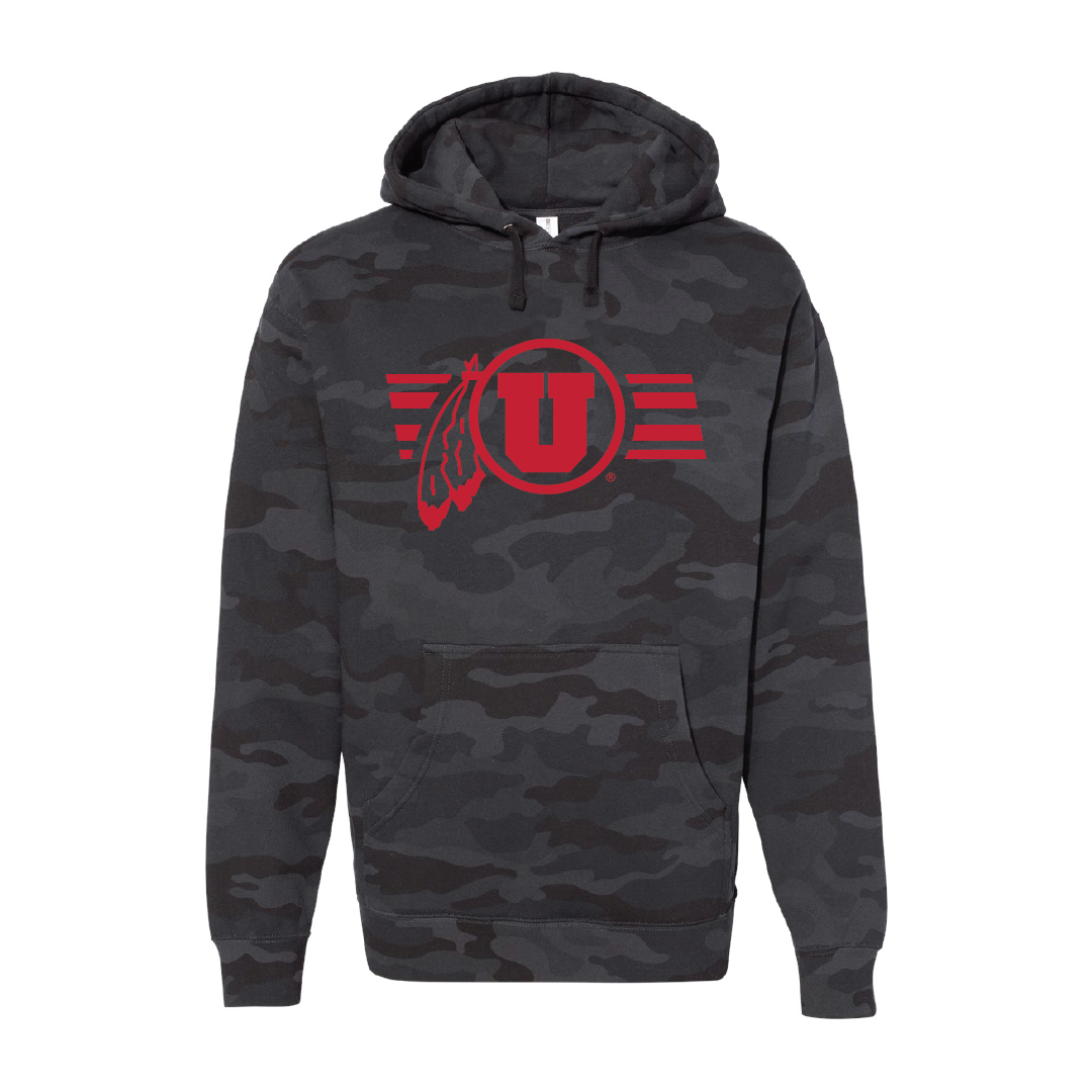 Circle and Feather - Utah Stripe - Single Color  Embroidered Hoodie