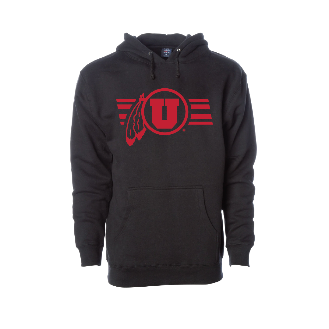 Circle and Feather - Utah Stripe - Single Color  Embroidered Hoodie