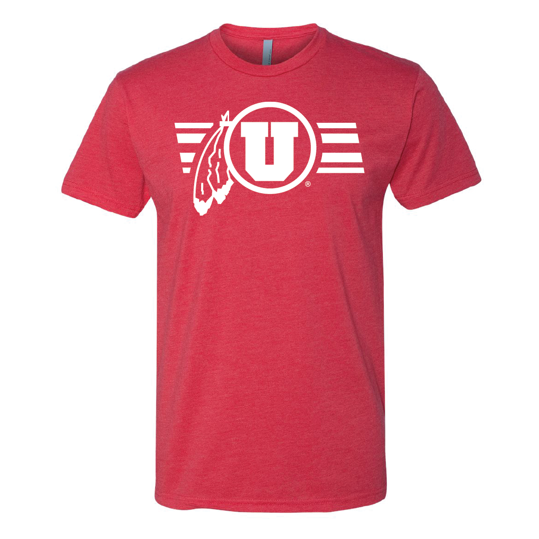 Circle and Feather - Utah Stripe - Single Color Mens T-Shirt