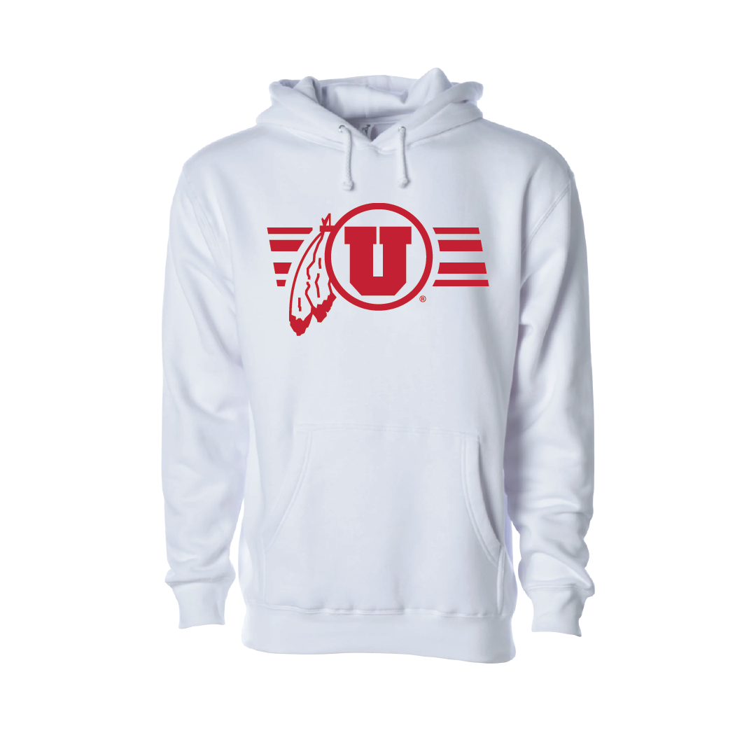 Circle and Feather - Utah Stripe - Single Color  Embroidered Hoodie