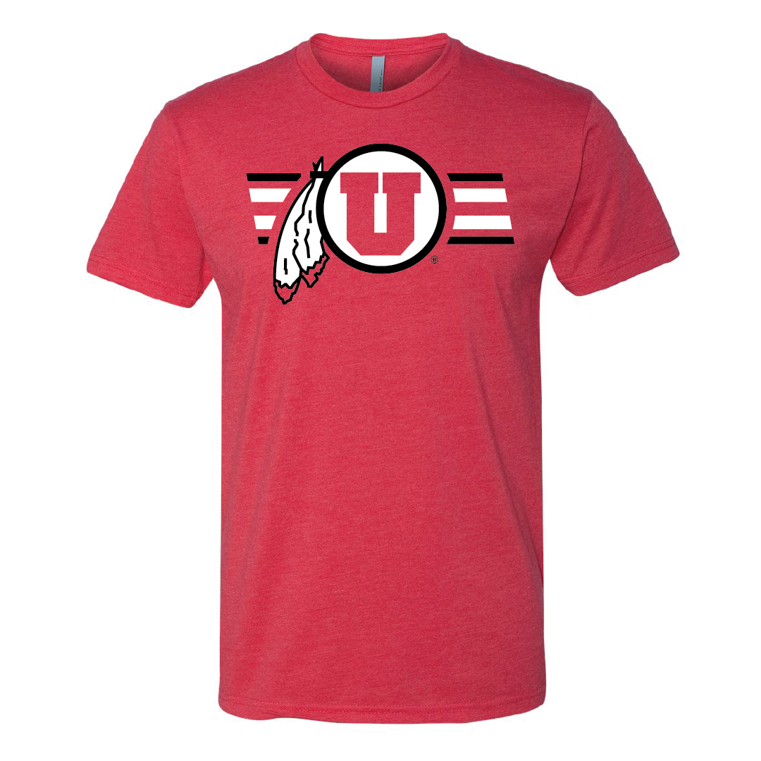 Circle and Feather W/Utah Stripe Mens T-Shirt