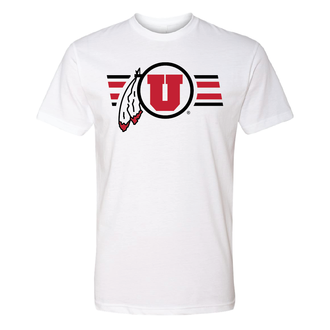 Circle and Feather W/Utah Stripe Mens T-Shirt